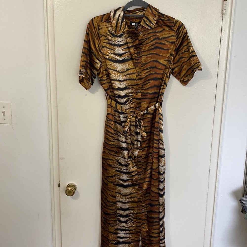 Misguided Tiger-print Dress